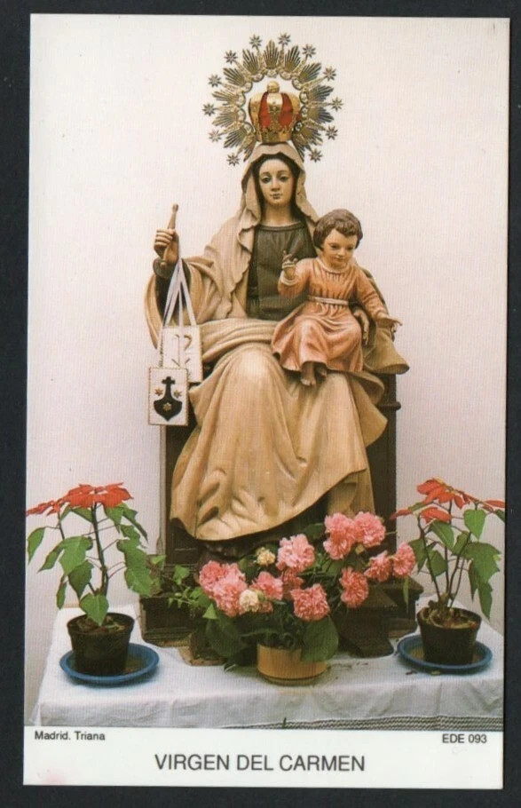 Holy card de la Virgin del Carmen santino image pieuses estampa