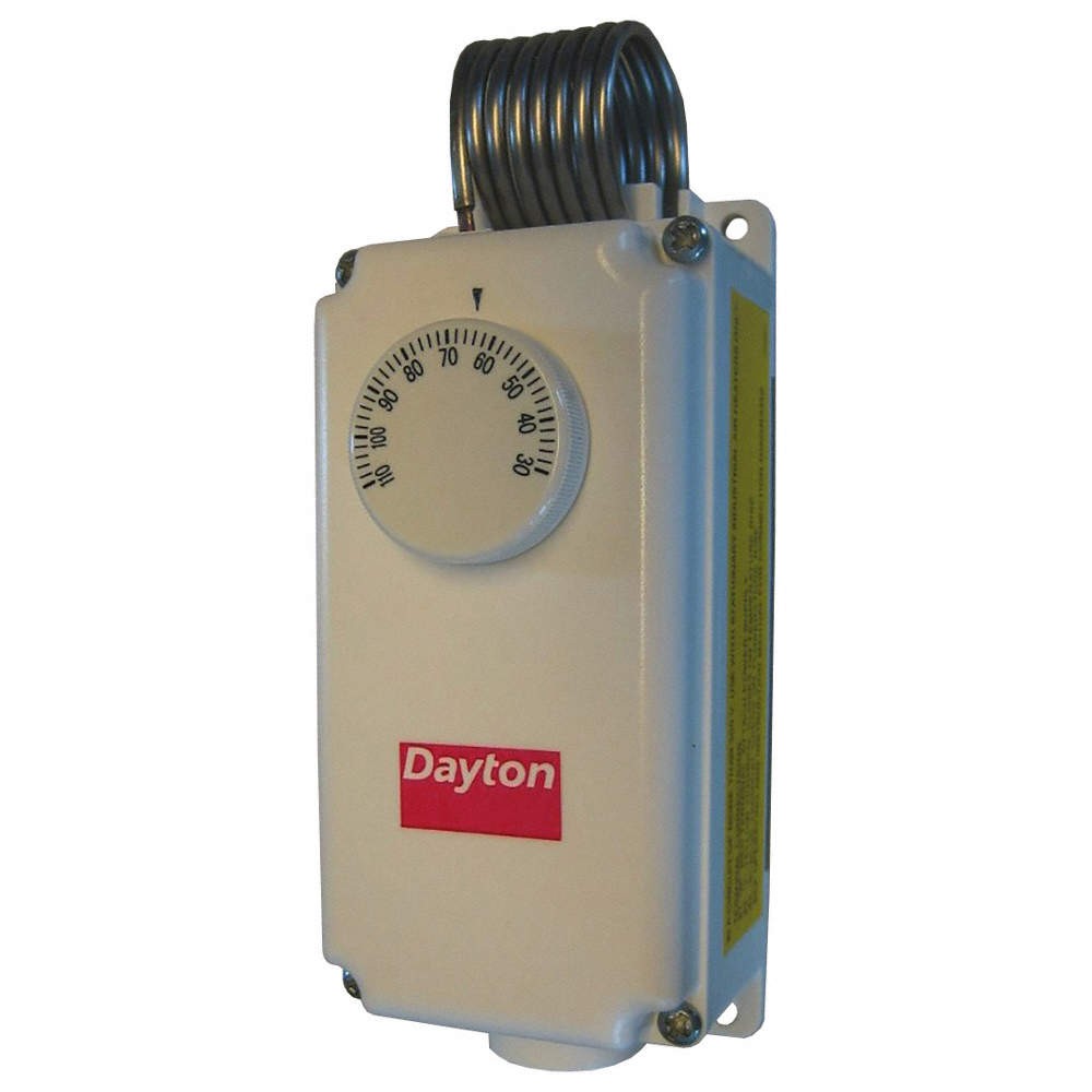DAYTON 6EDY4 Mech Tstat,Heat or Cool,Plastic,110/30F 6EDY4
