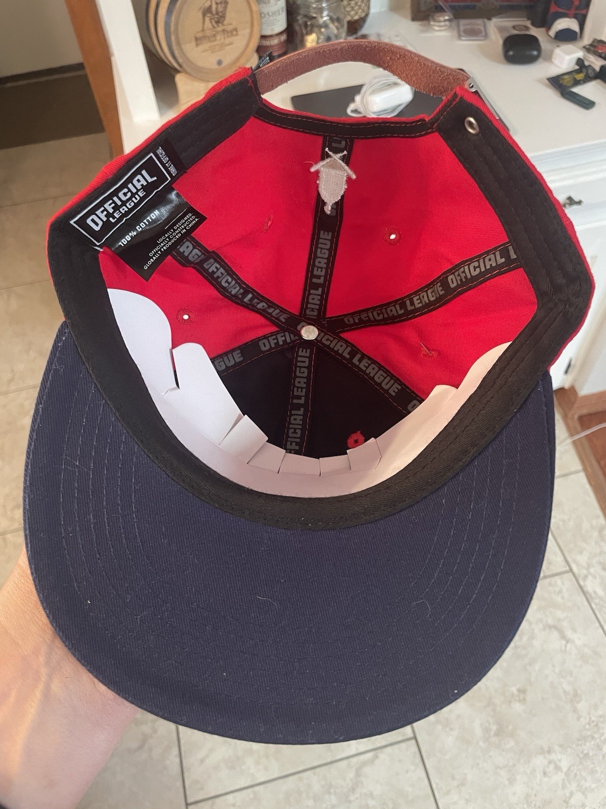 Springfield Capitals Lucky Horseshoes Hat Official League Leather Strap & Button