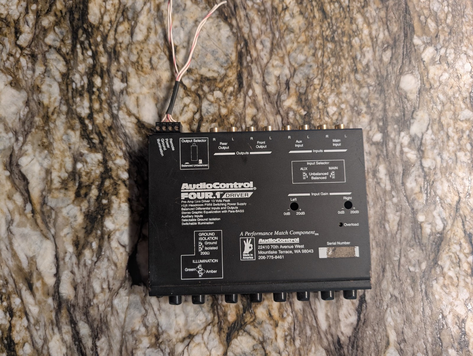 AudioControl Four. 1  4 Band Preamp EQ Crossover Line Driver