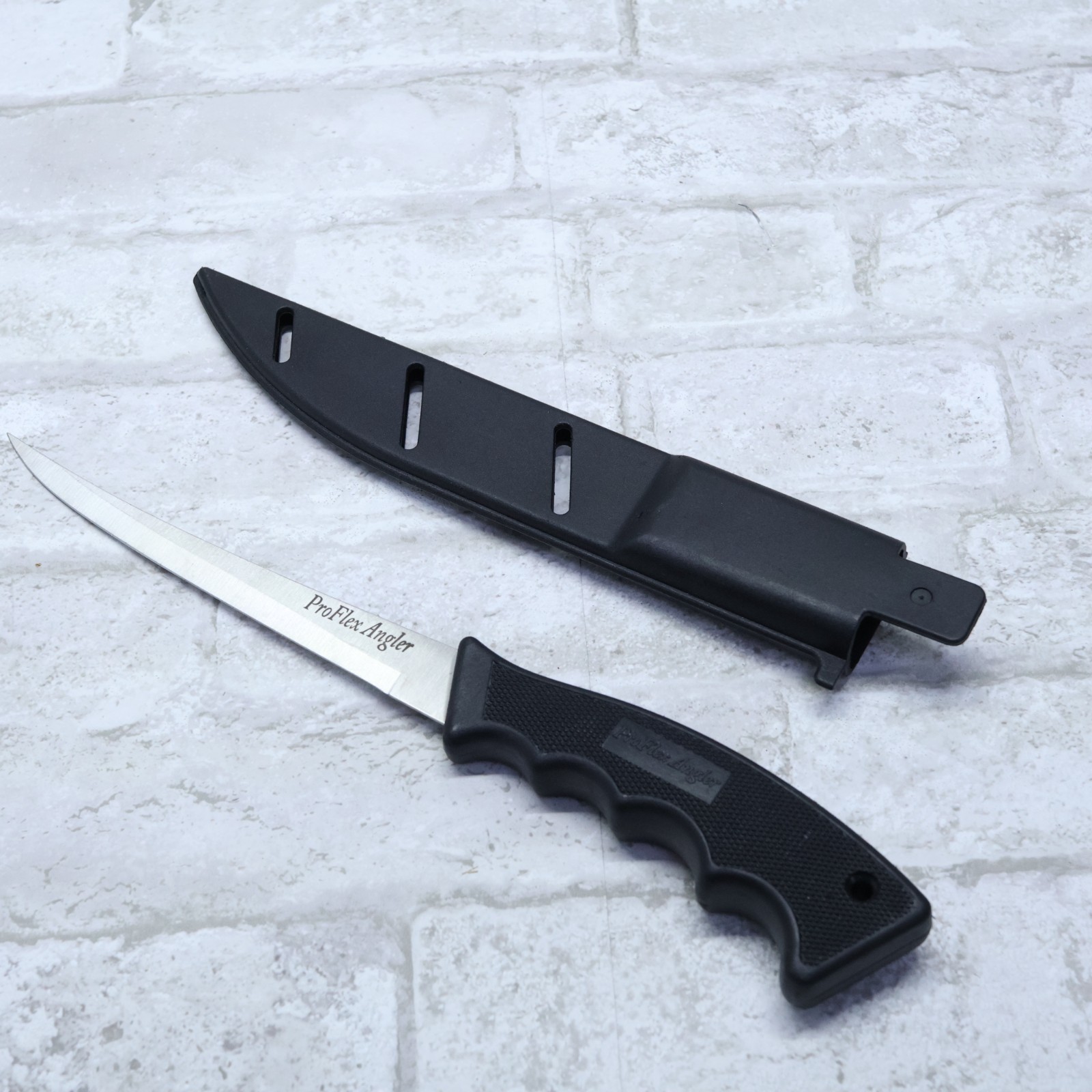 ProFlex Angler Fillet Knife with Sheath Fishing Outdoor 7in Blade Utility Tool
