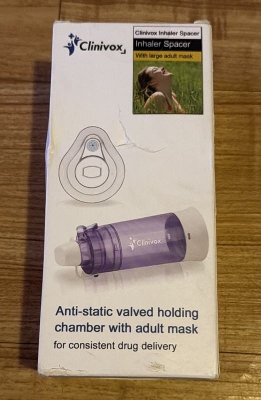 Inhaler Spacer for Adults,  Mask, Adult-Large | Cosmetic Damage To Box | NEW