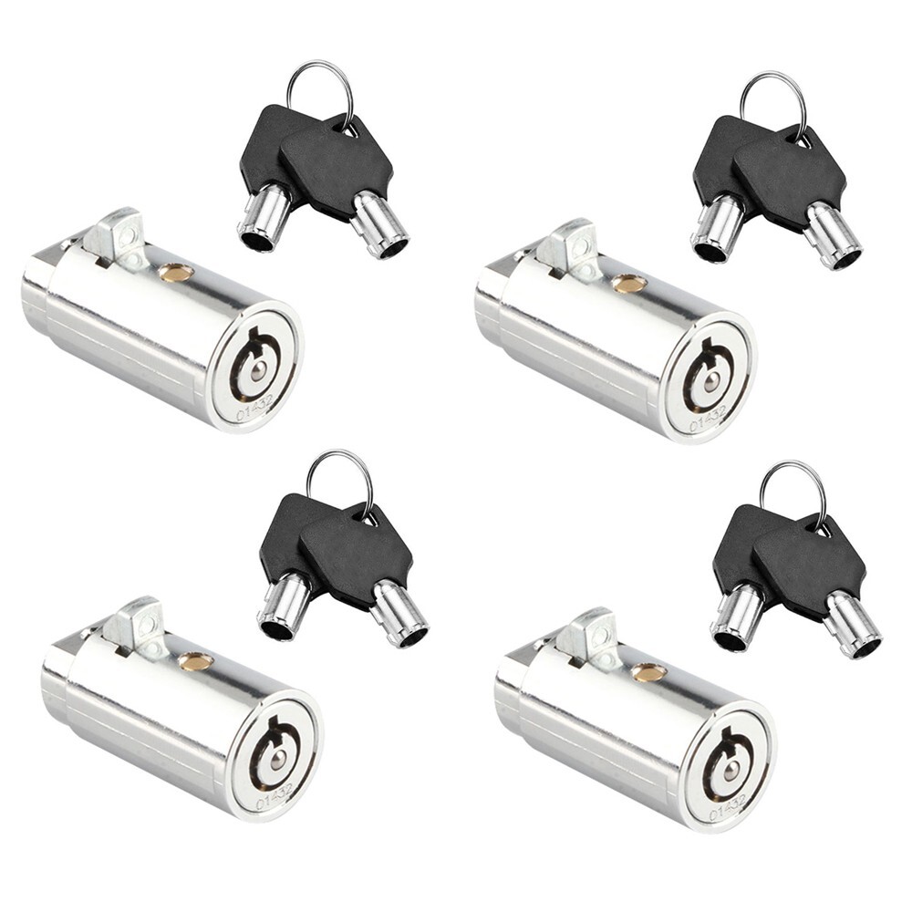 4 Tubular Lock Cylinders for Vending Machine T-Handle Keyed Alike Pepsi Coke