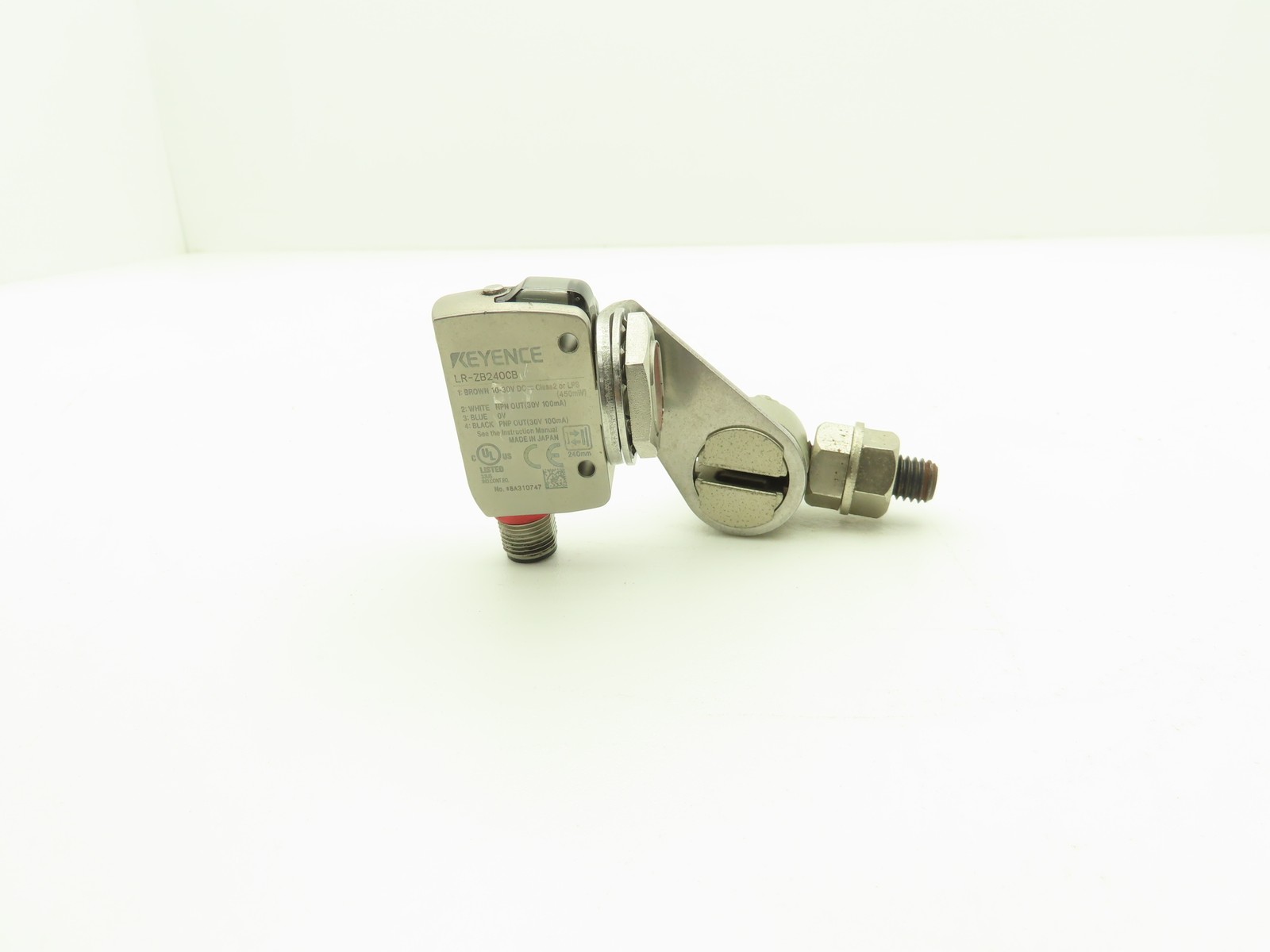 Keyence LR-ZB240CB CMOS Photoelectric Laser Proximity Sensor w/Mounting Bracket