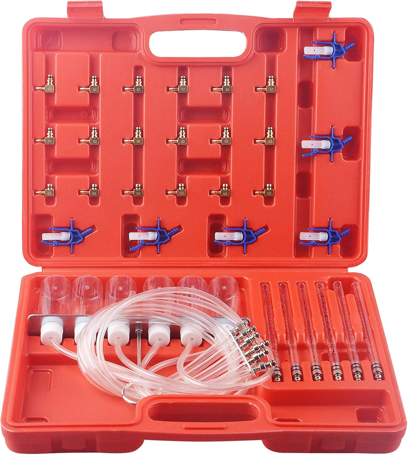 Cylinder Diesel Injector Flow Meter Bundle Diesel Engine Compression Tester Tool