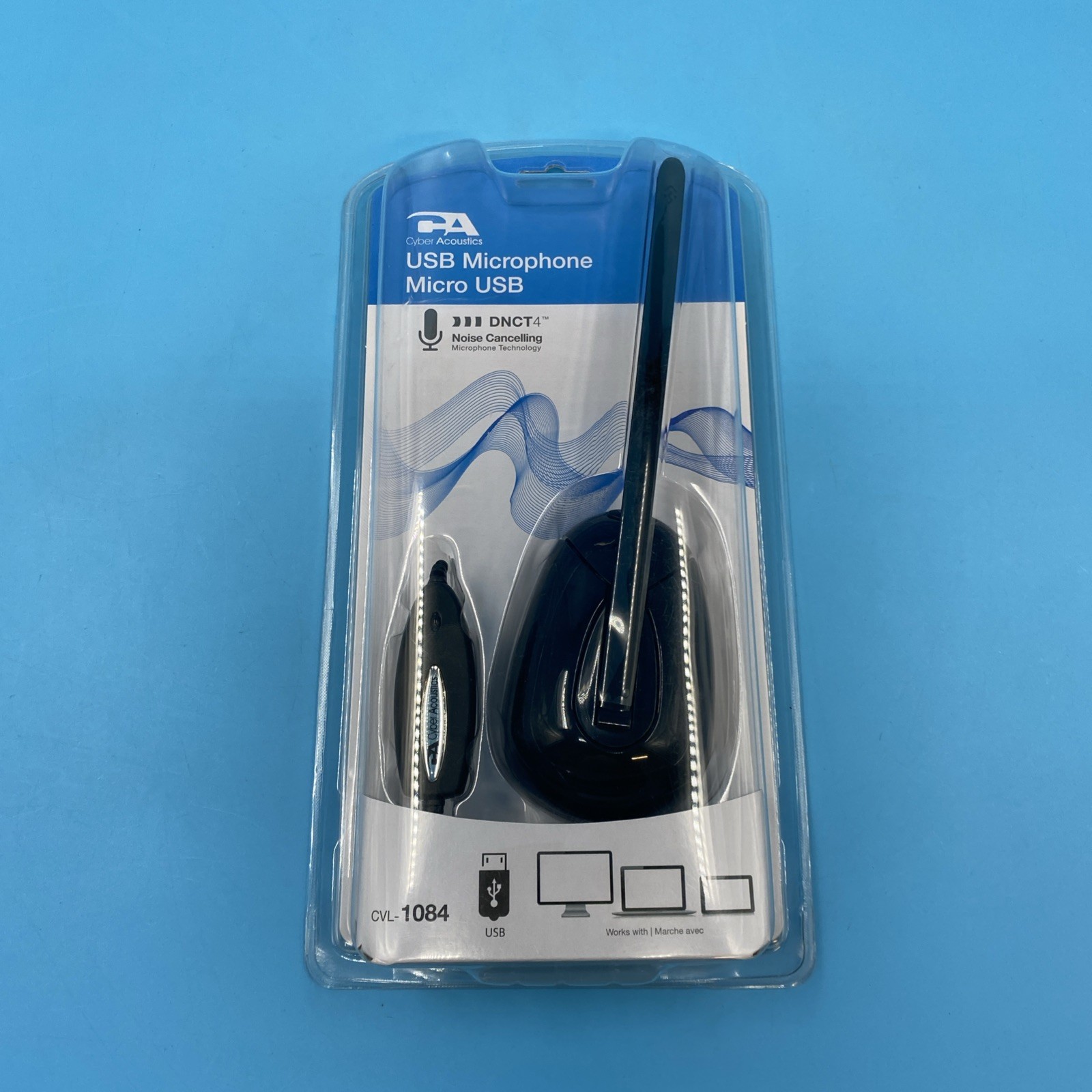 (Lot of 3) Cyber Acoustics USB Microphone | DNCT 4 Noise Cancelling (CVL-1084)