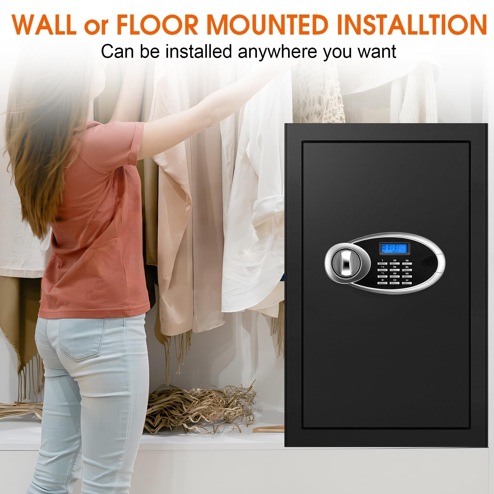 5.2 Cuft Large Safes for Home Use Fire and Water Proof, Heavy Duty Fireproof ...