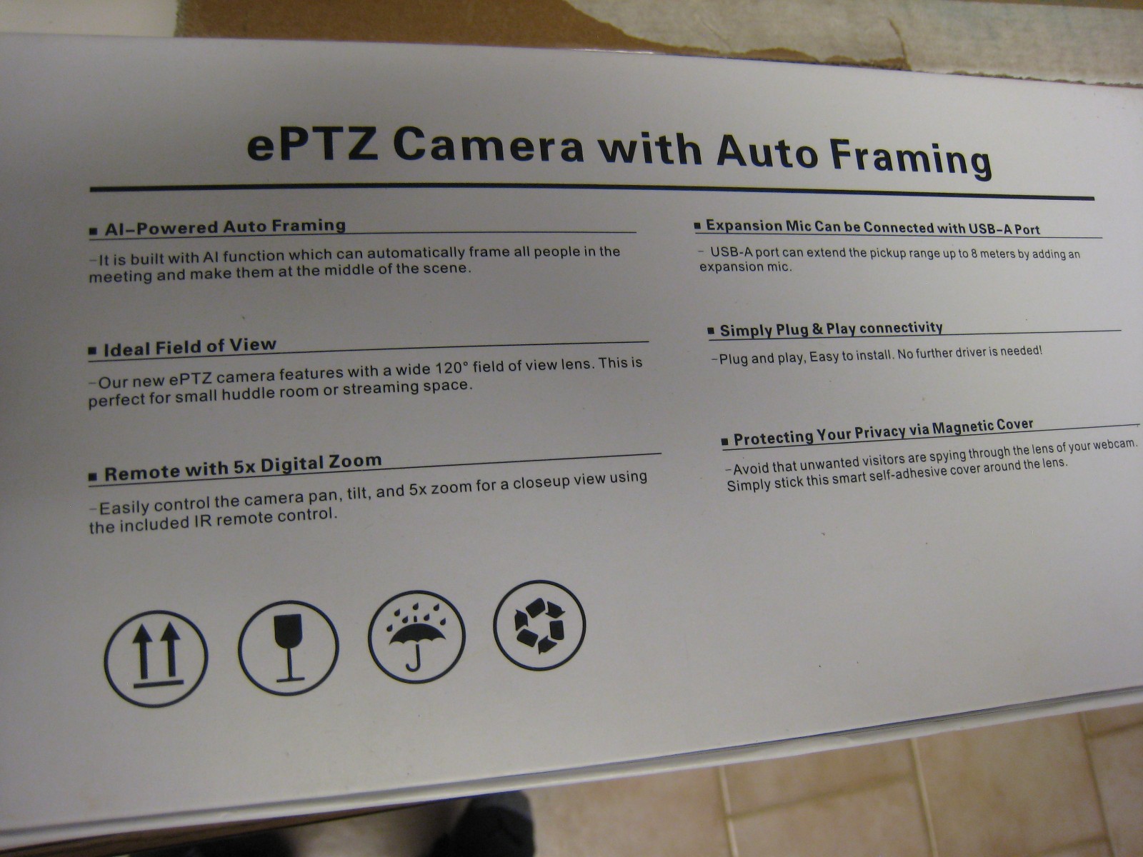 4K Camera with Auto Framing. Plug and Play. AI powered.