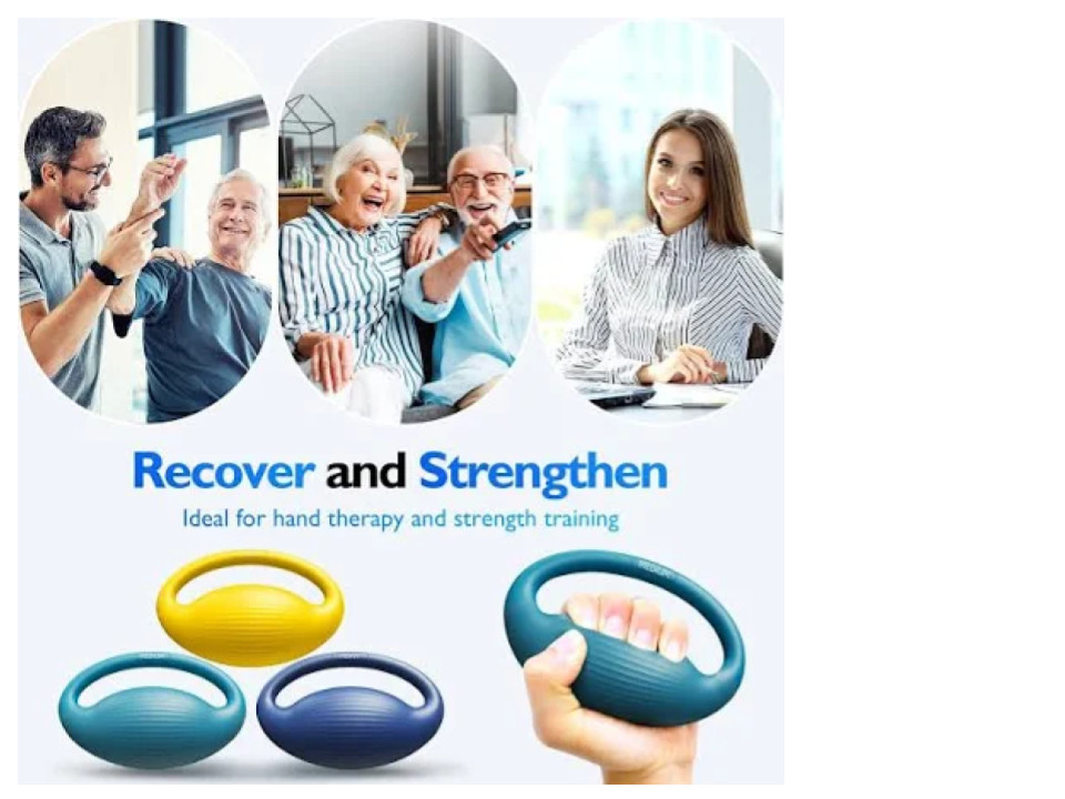 FITBEAST Grip Strength Trainer Hand/Finger Exerciser Stress Balls 3 Pack