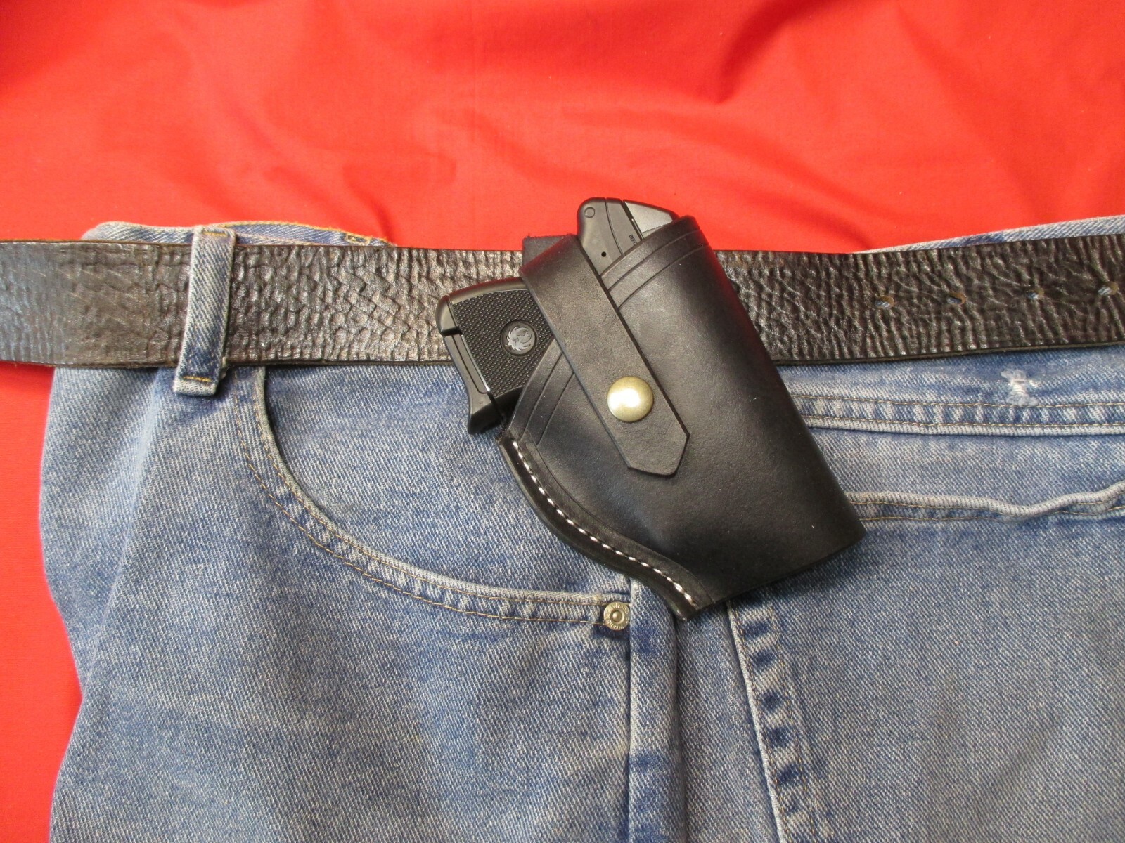 Leather Holster for Ruger 380 LCP & LCP II with/without Crimson Trace Laserguard