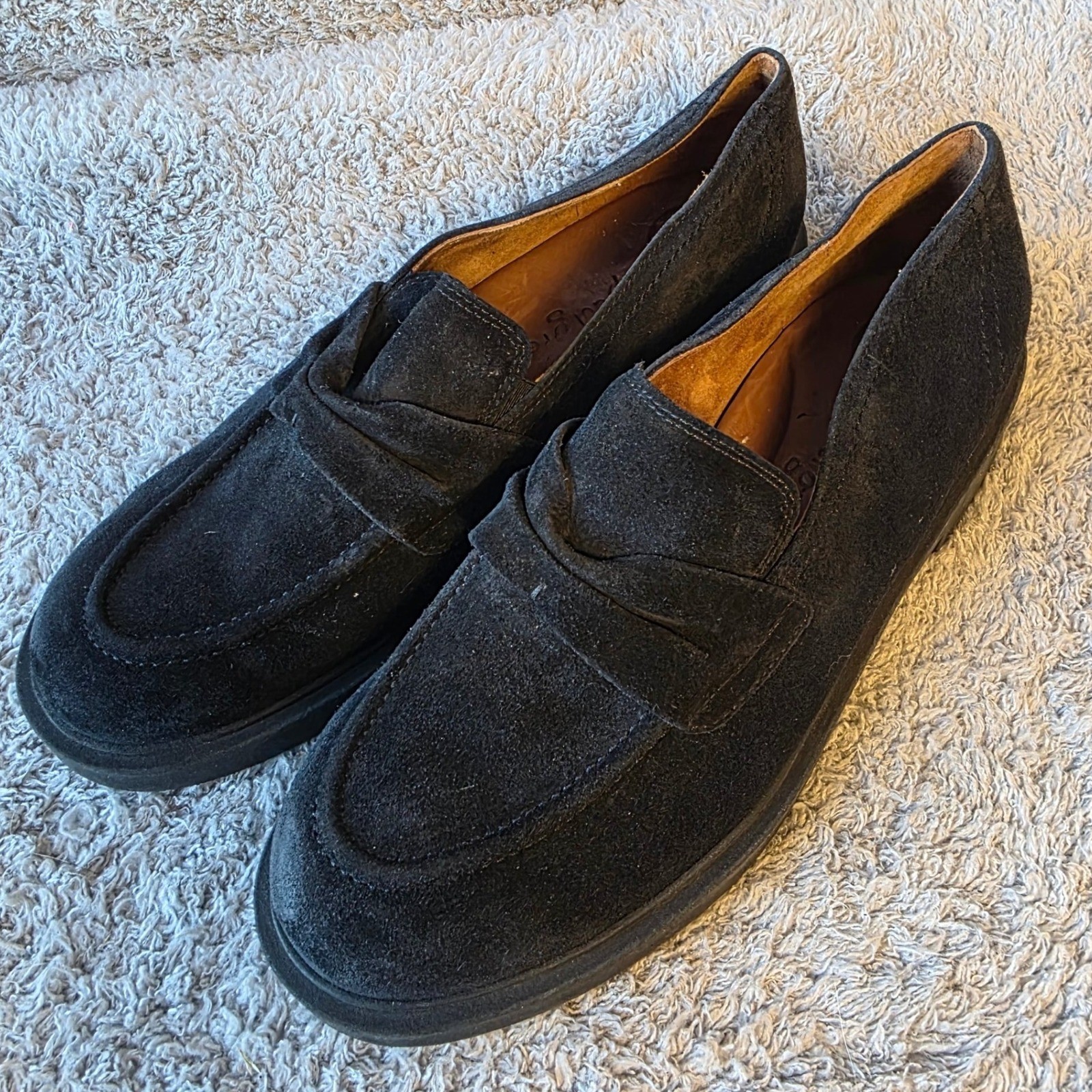 Paul Green Sadie Loafers Black Suede Twist Detail Comfort Shoes UK 6.5 US 9 NEW