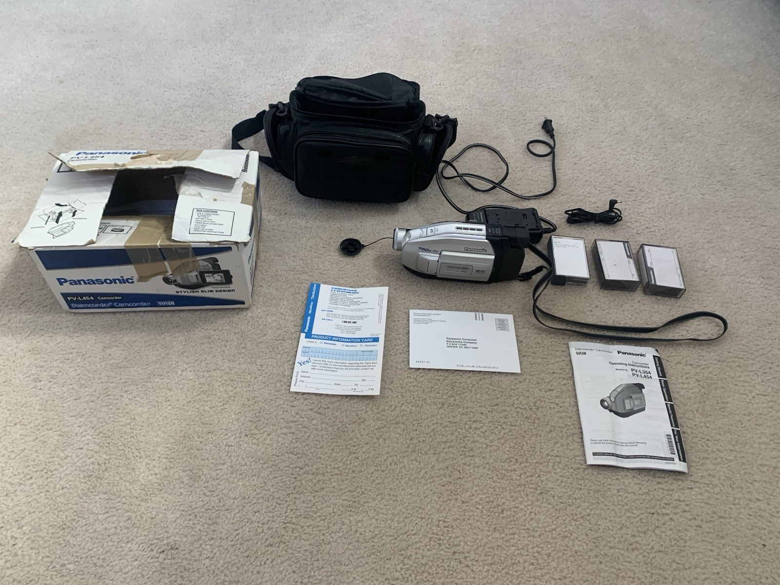 Vintage Panasonic PV-L454 Palmcorder Tested/Working 100% Complete.