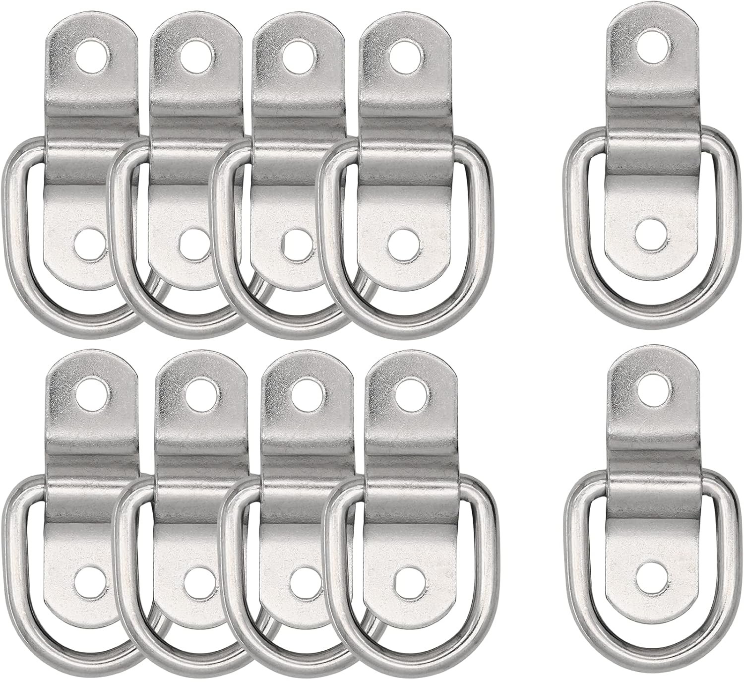 10x D-Ring Tie Down Anchor 1/4" Stainless Steel Trailer Tie Downs Heavy Duty