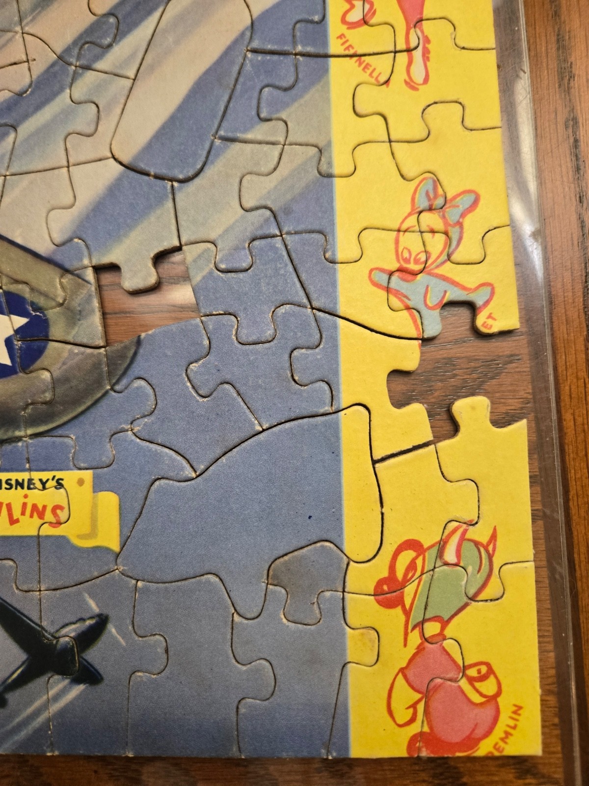 Vintage Walt Disney Military Aircraft "Gremlins"  SINGLE Puzzle PIECE of pig