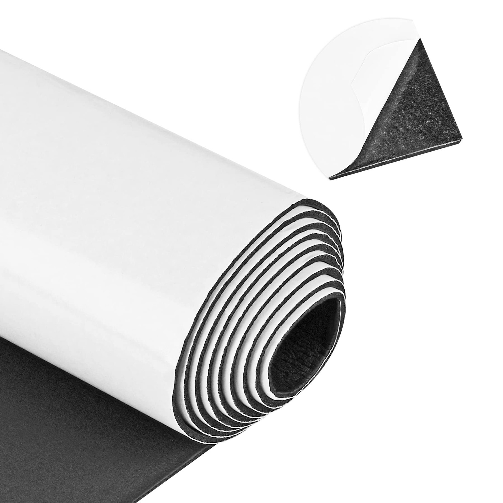 Neoprene Sponge Rubber Foam Sheets with 12 in x 60 x 1/8 in, Black