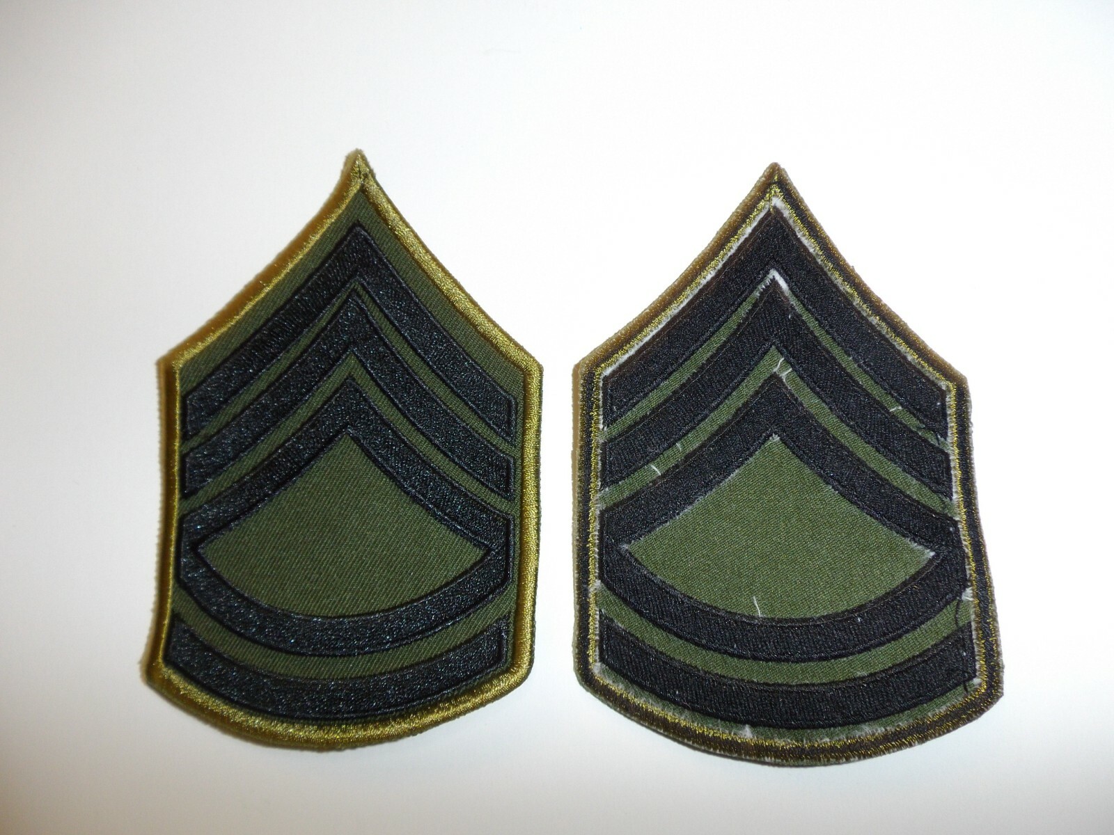 e4017p Vietnam US Army Rank Chevron Sergeant First Class pair OD R1D