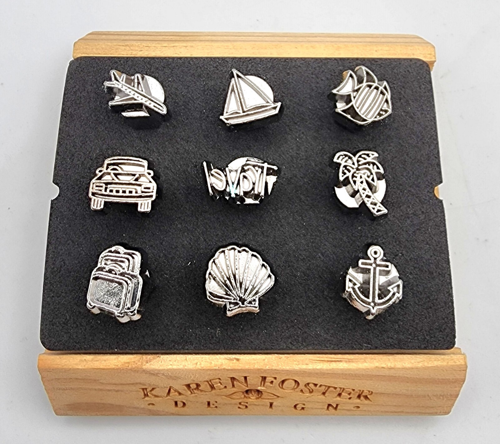Clikit Embossing Tip Set 9 Travel theme Karen Foster Design