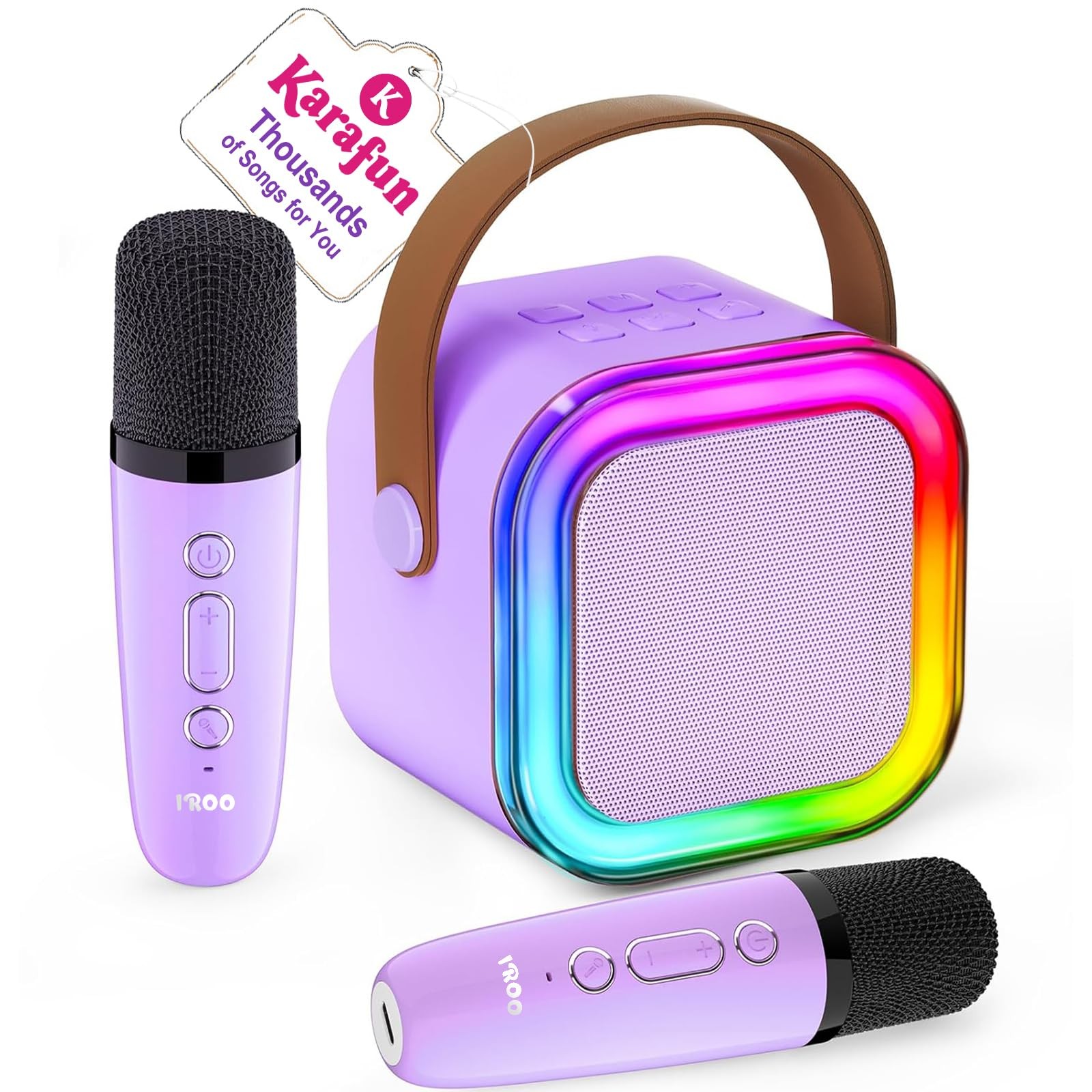 Mini Karaoke Machine for Kids, 2026 TOP Toys Birthday Gifts Light Purple