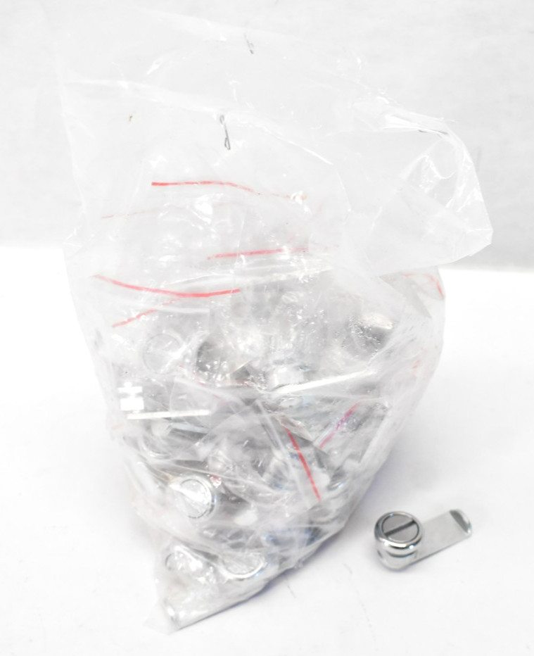 Lot of 77 Cam Slotted Keyless Cam Locks Bright Nickel Finish For Cabinet