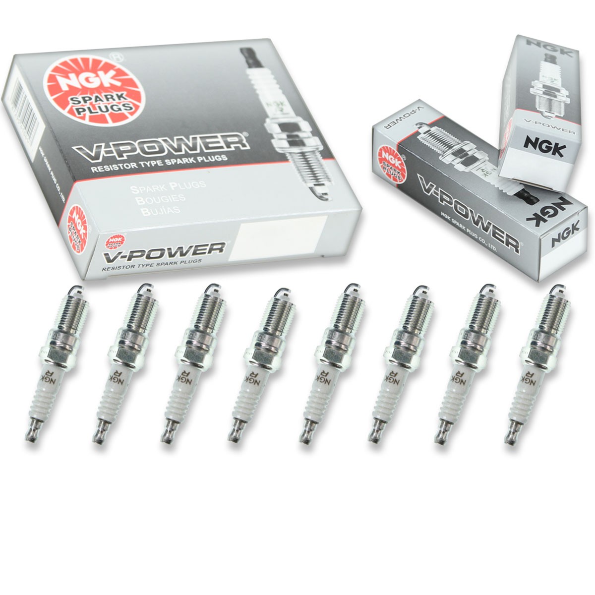 8 pcs NGK V-Power Spark Plugs for 1994-1997 Mazda B2300 2.3L - Engine Kit fu