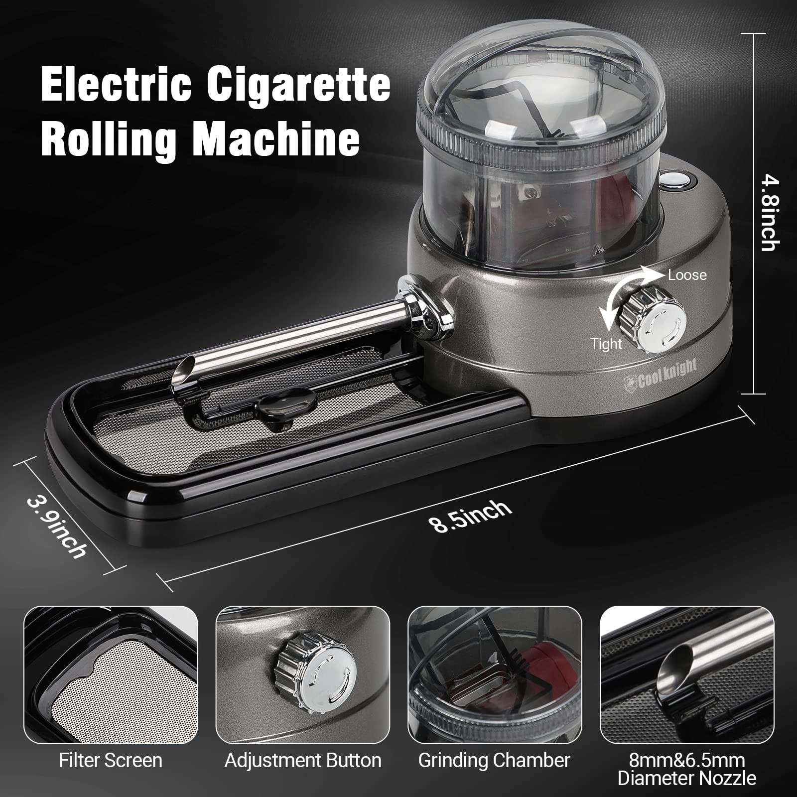 Electric Cigarette Rolling Machine Portable Injector Machine Can Grind
