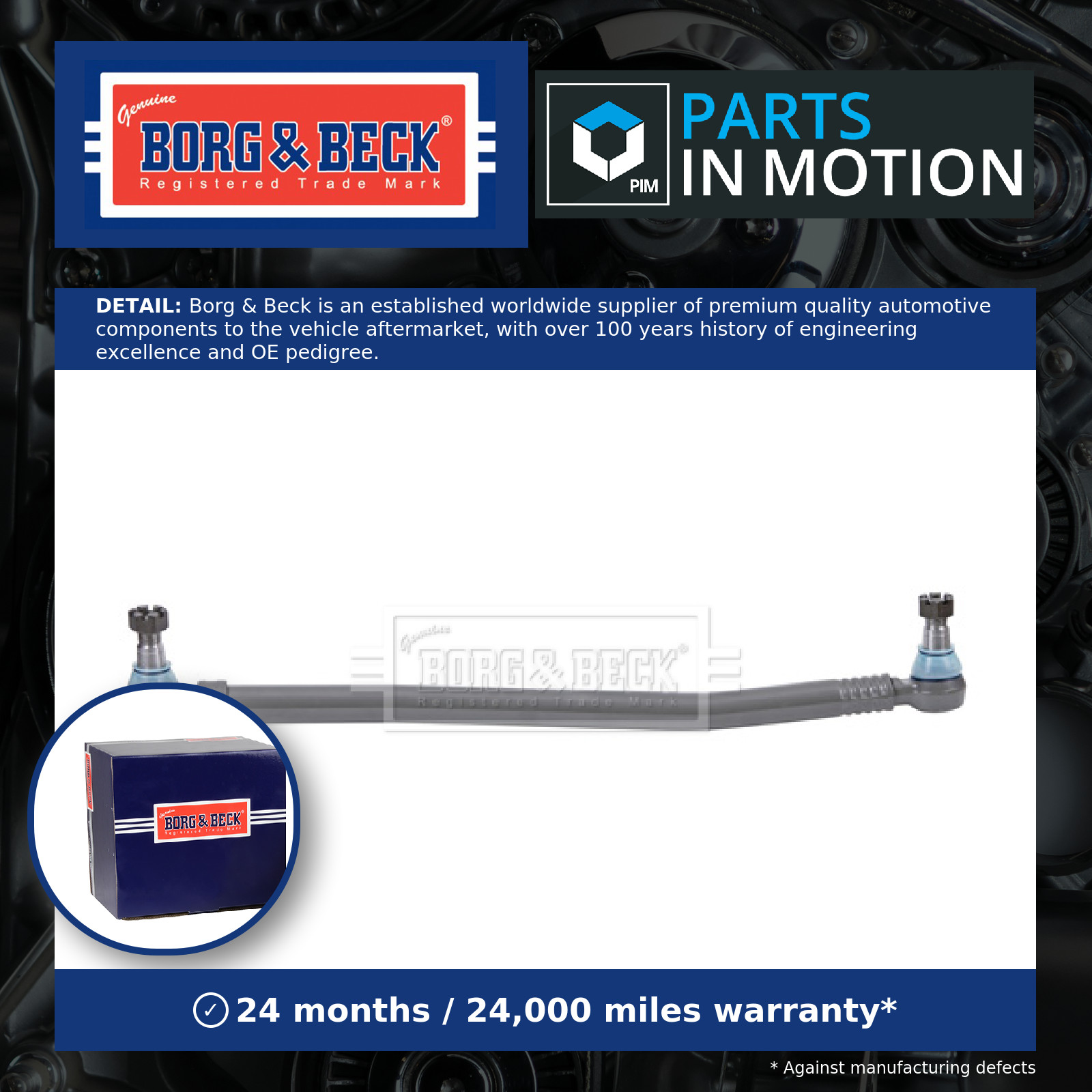 CV Centre Rod Assembly BTR32444 Borg & Beck 1610338 1626751 Quality Guaranteed