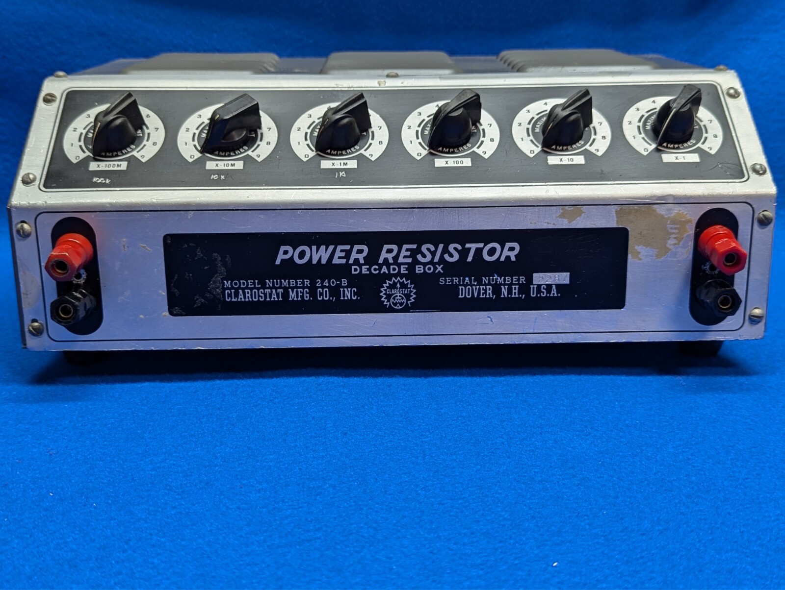 Clarostat 240-B 6 Decade Power Resistance Box, Refurbished, Tested with results