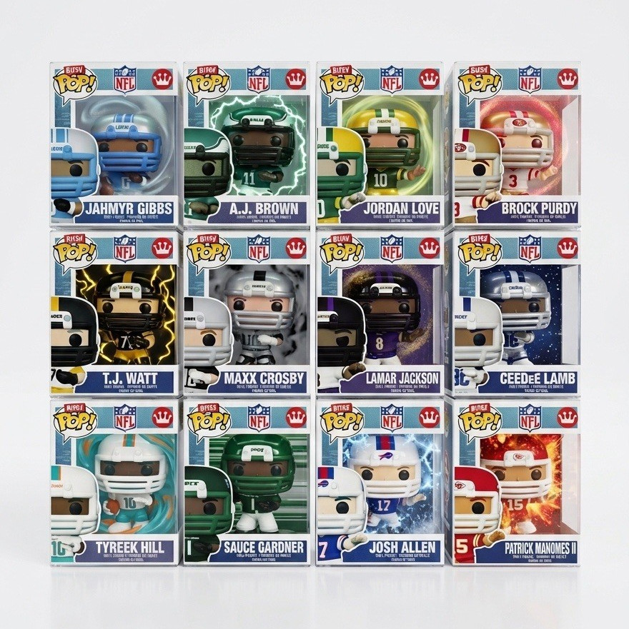 Mini Funko Pop! NFL Vinyl Boxed Mixed Lot 12-Pack in Original Unopened Packaging