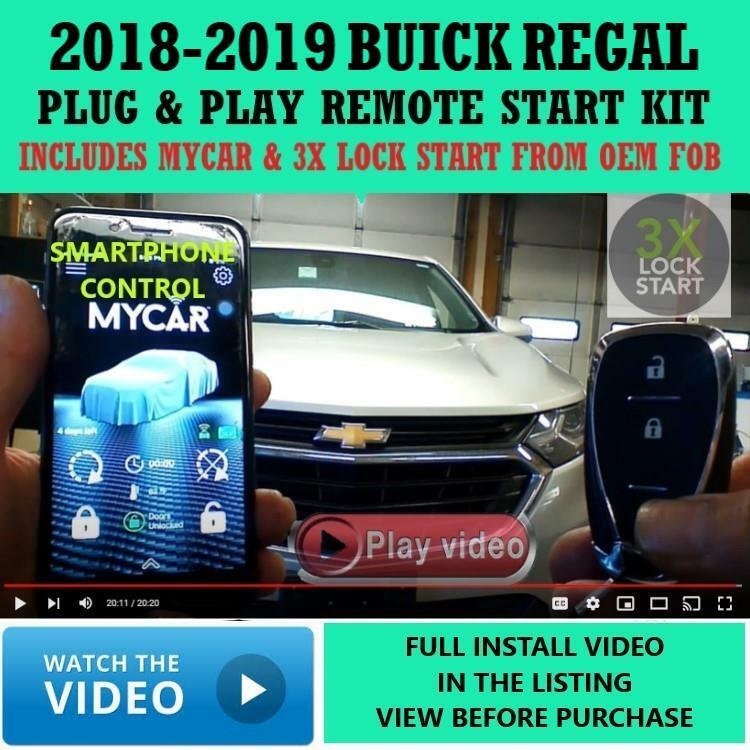 3X LOCK PLUG & PLAY REMOTE START MYCAR APP BUICK REGAL 2018-2019