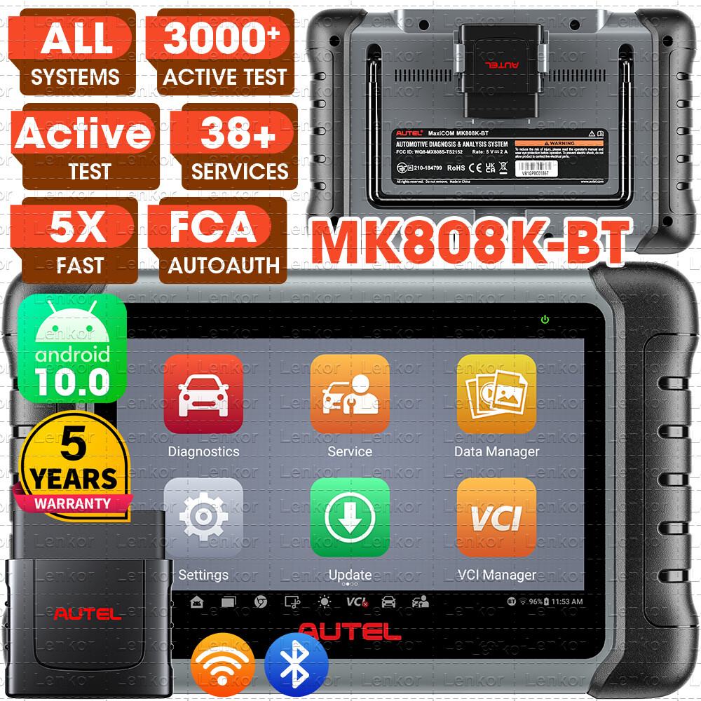 2026 Autel MaxiCOM MK808K-BT Scanner Full Bidirectional Tool Same as MK808BT Pro
