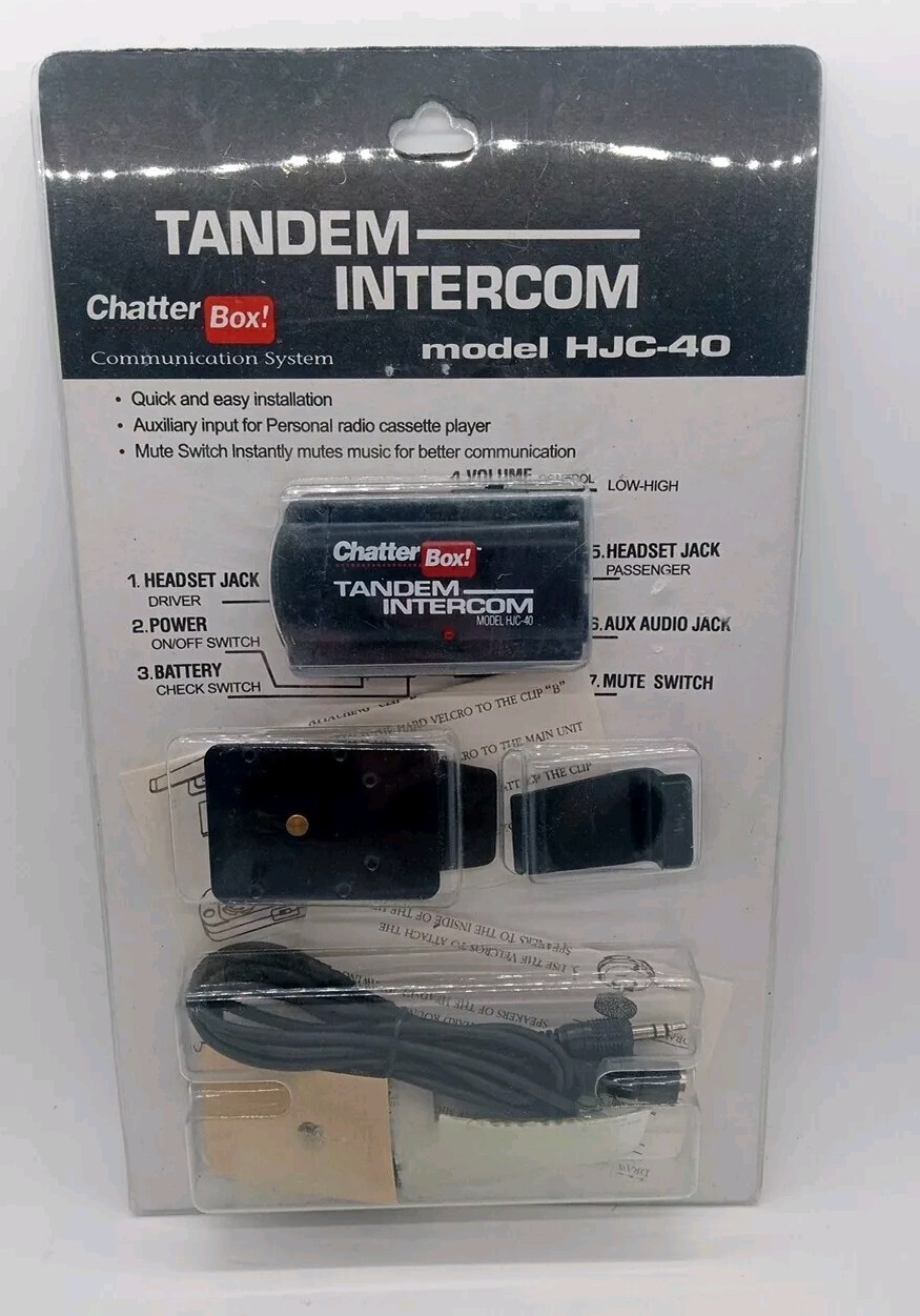 Tandem Intercom Microphone HJC-40 Chatterbox Motorcycle Communication System