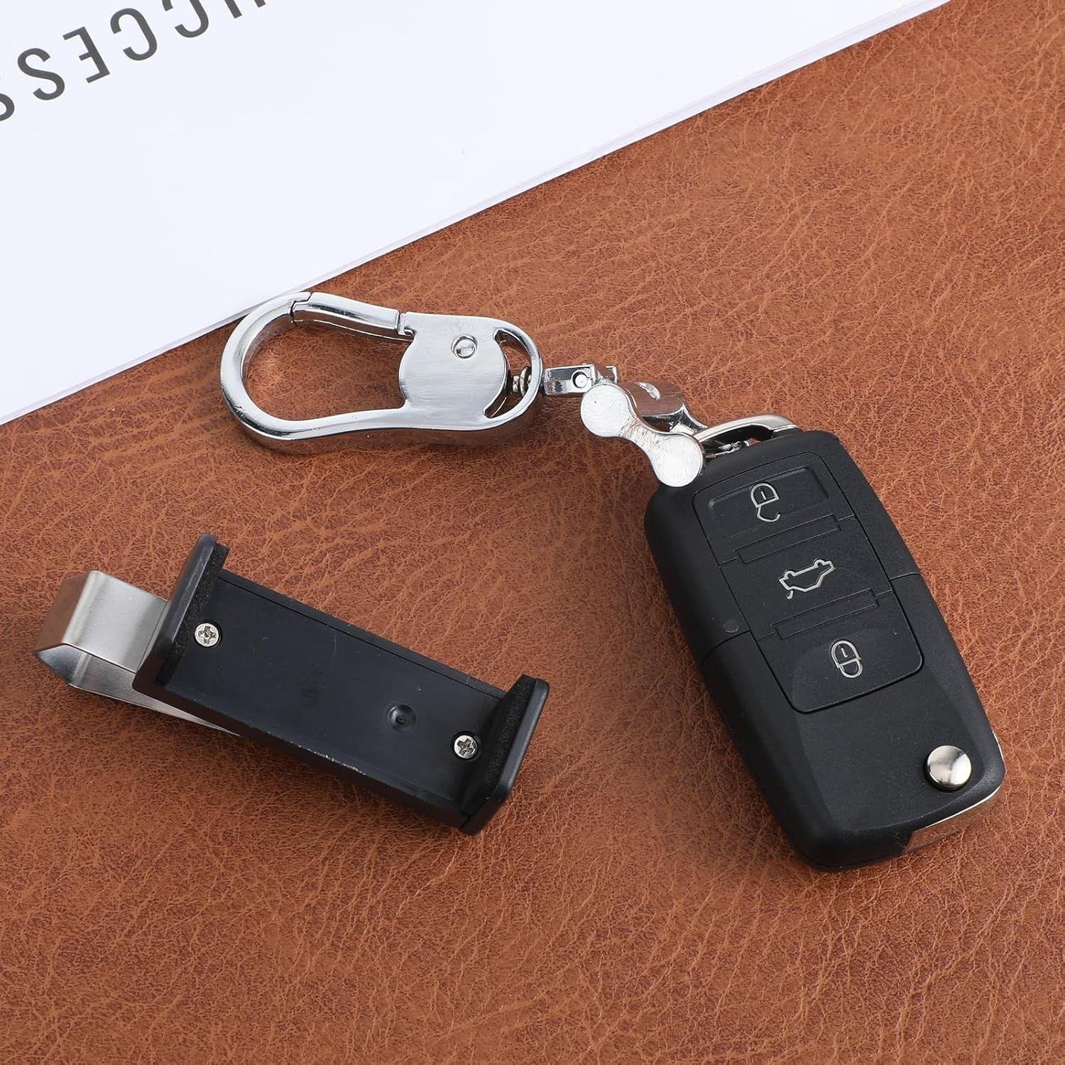 2PCS Adjustable Garage Door Remote Holder Universal Visor Clip for Car