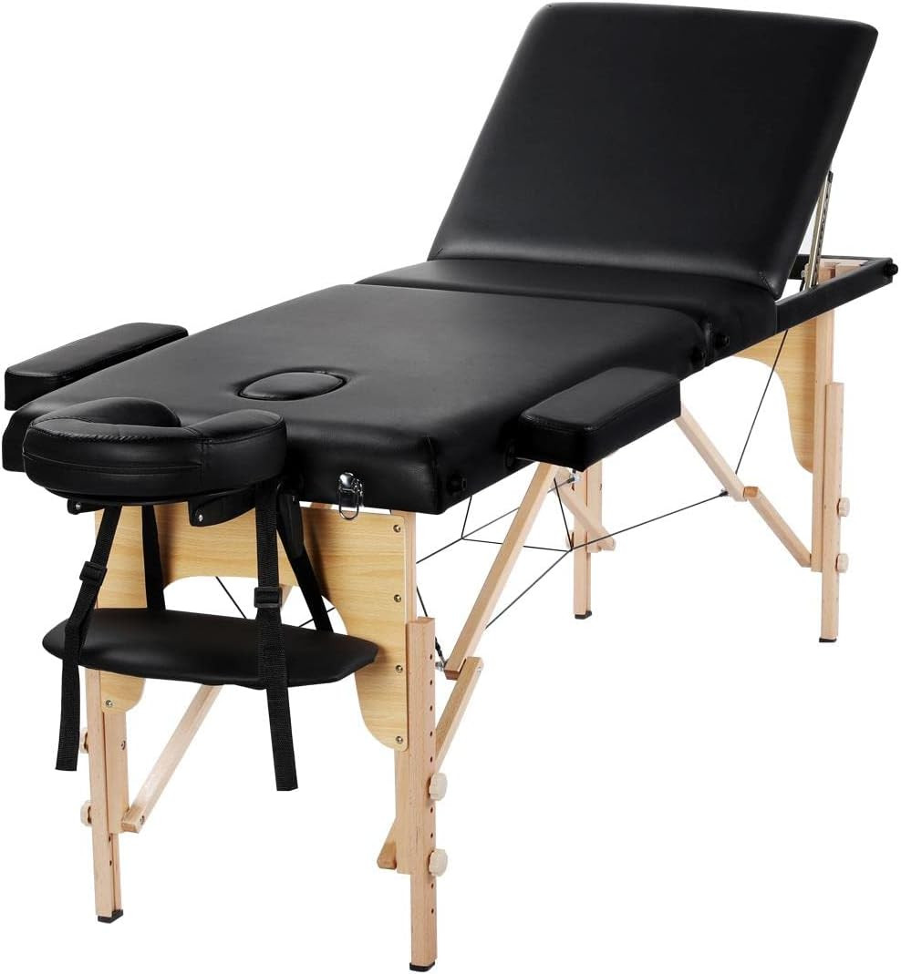 Massage Tables Portable Adjustable Massage Bed Foldable Spa Lash Table 3 Folding