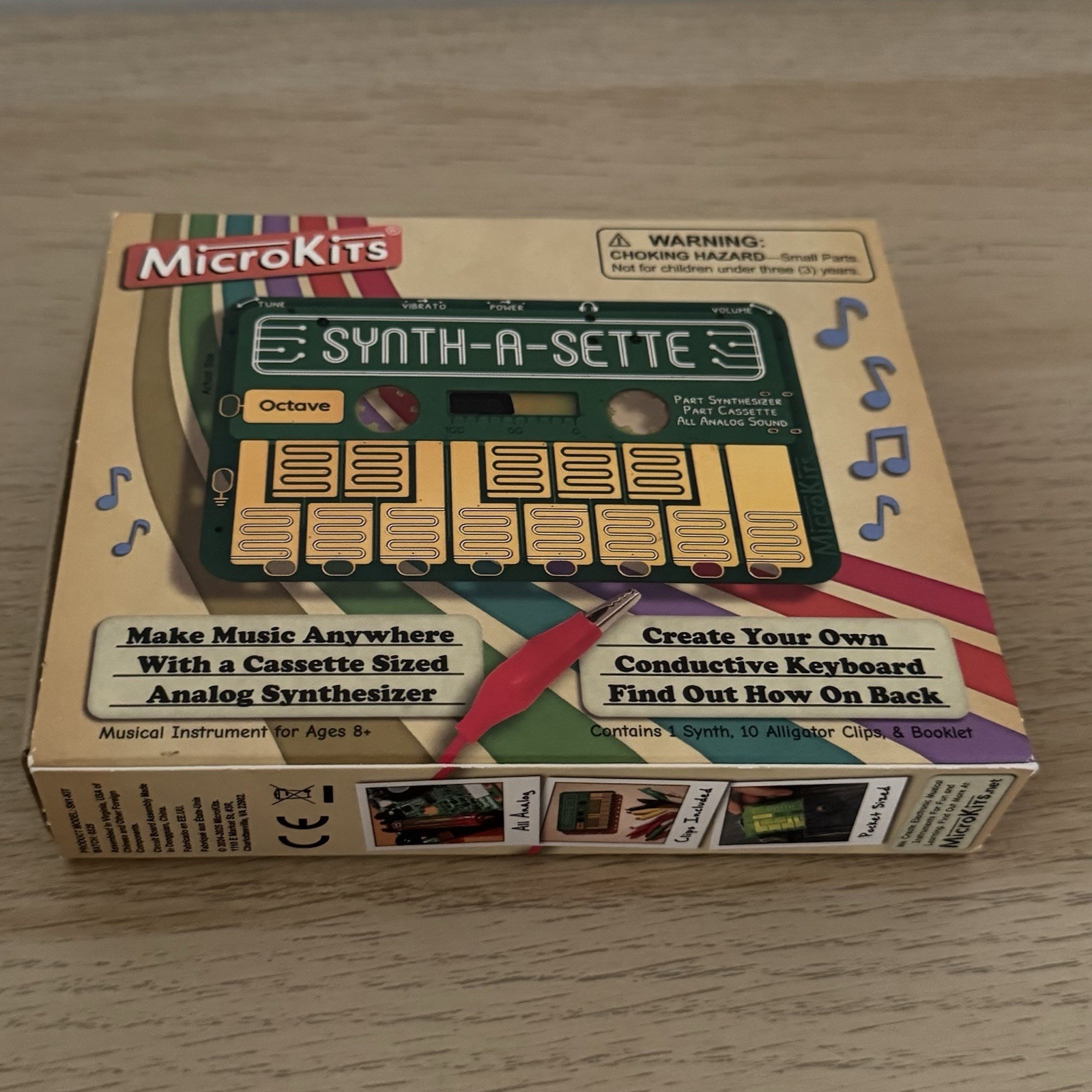 MicroKits SYNTH-A-SETTE Synth A Sette Pocket Synthesizer + Musical Keyboard NEW