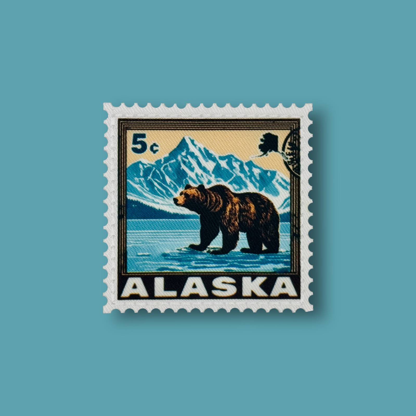 Vintage State Postage Stamp Patch | Alaska