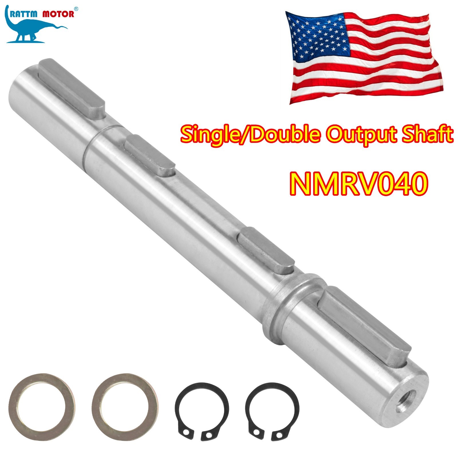 【USA】Output Shaft 0.7" 18mm for NMRV040 Worm Reducer Gearbox RV040 Nema34 Motor