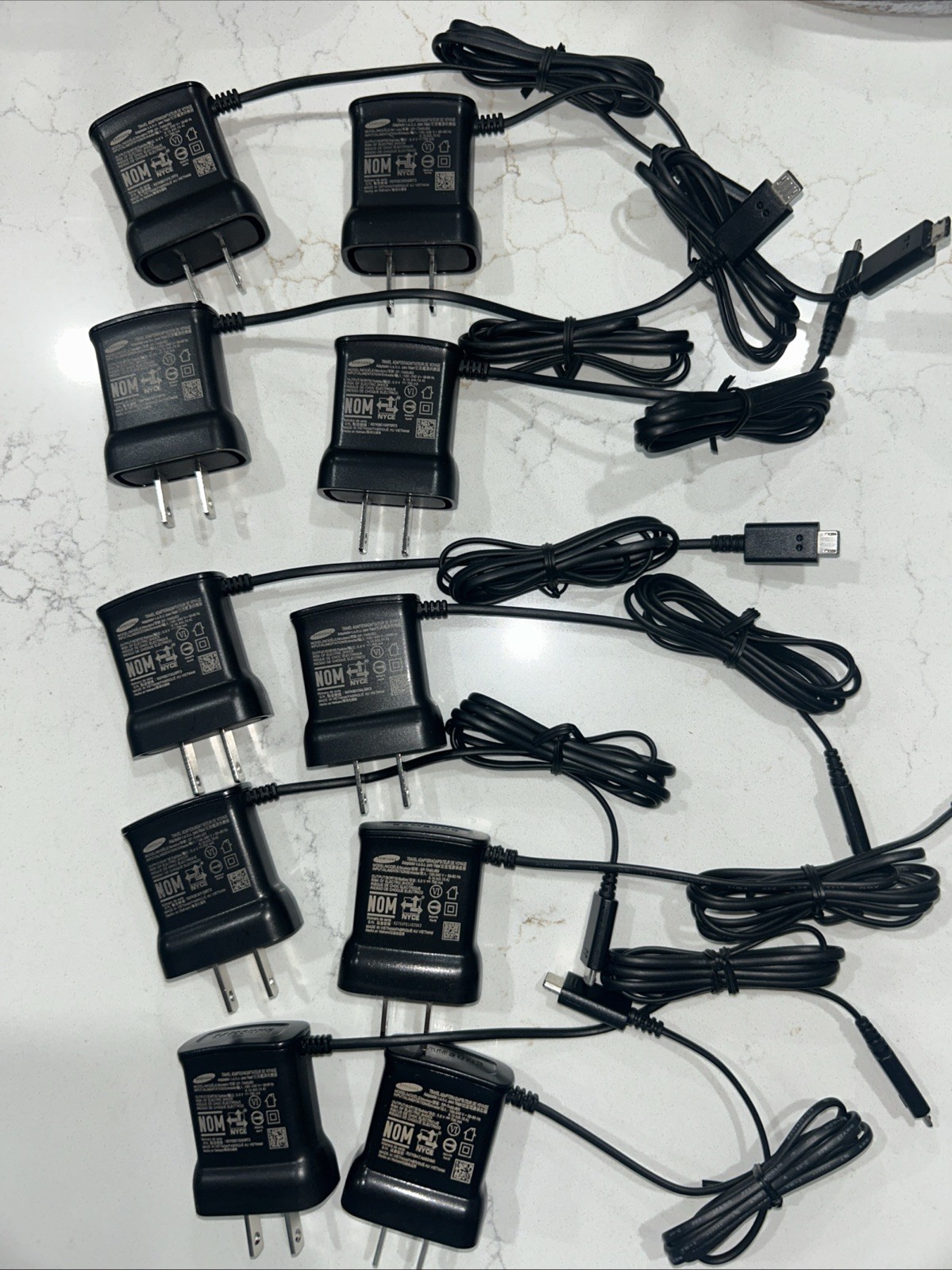 Lot 10 Samsung OEM Micro USB AC Adapter Charger 5V 0.7A for Galaxy A10 J7 Tab A