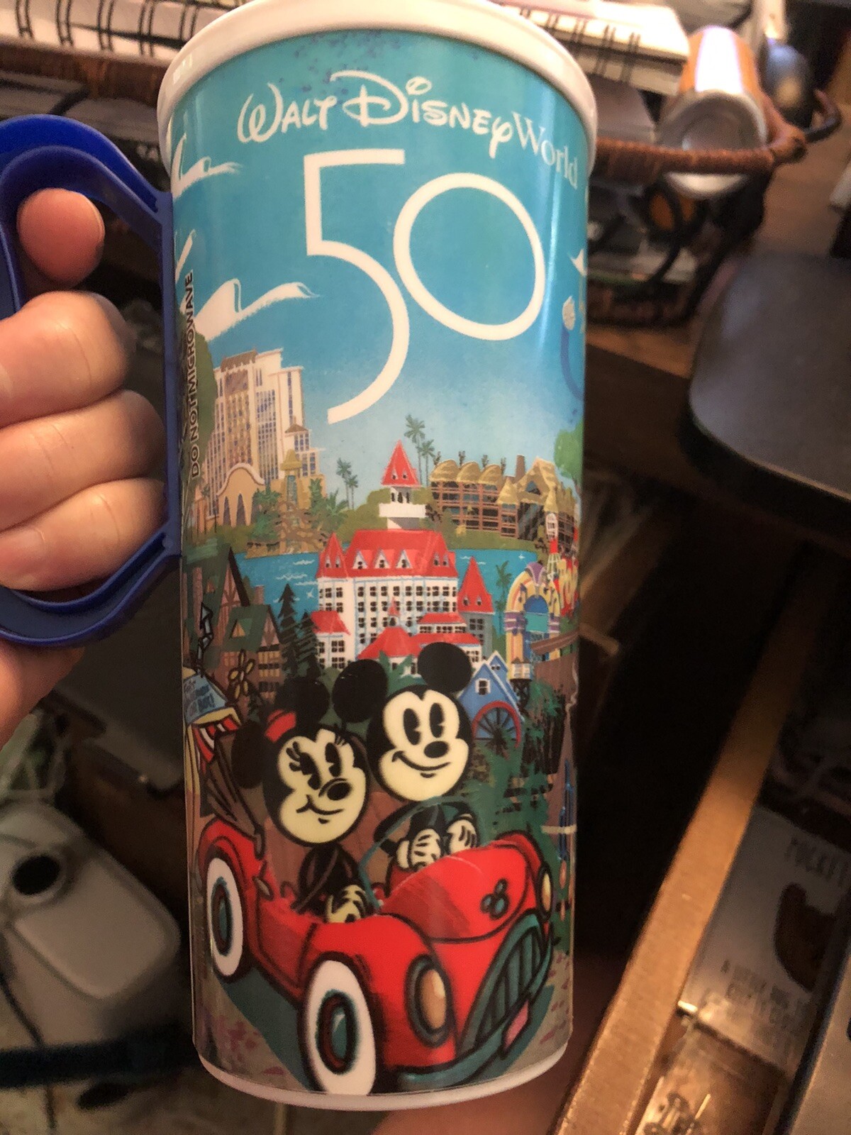 Disney Parks WDW 50th Anniversary Resort Refillable Mug , Lid Missing
