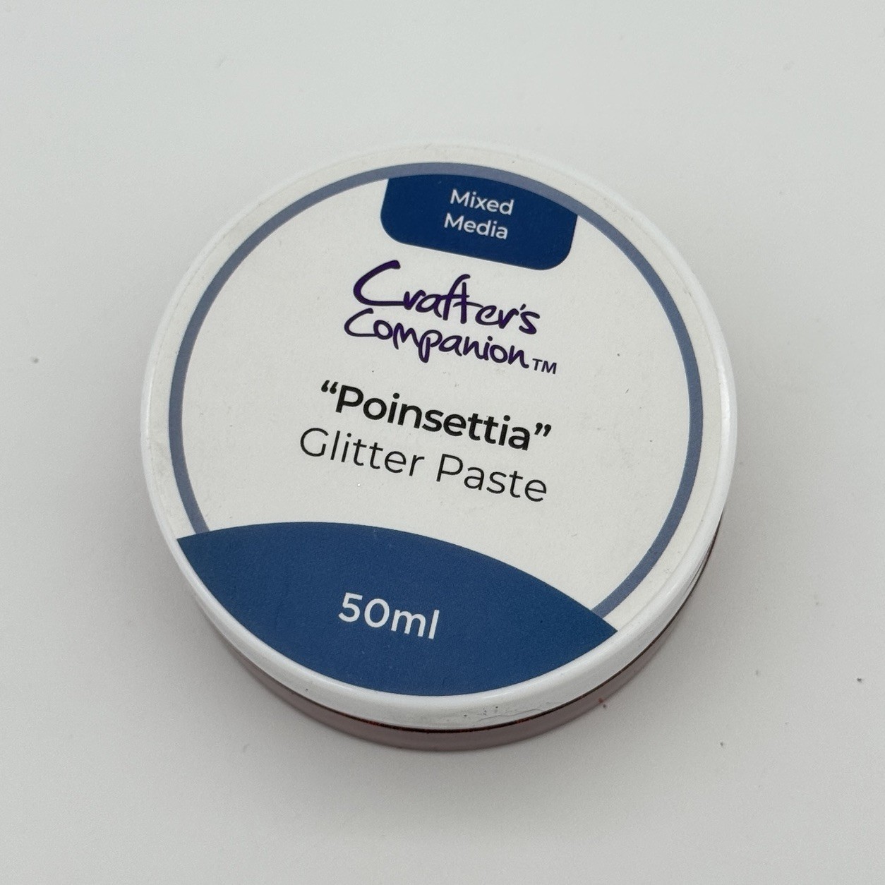 Crafter's Companion POINSETTIA Glitter Paste 50ml Mixed Media RED