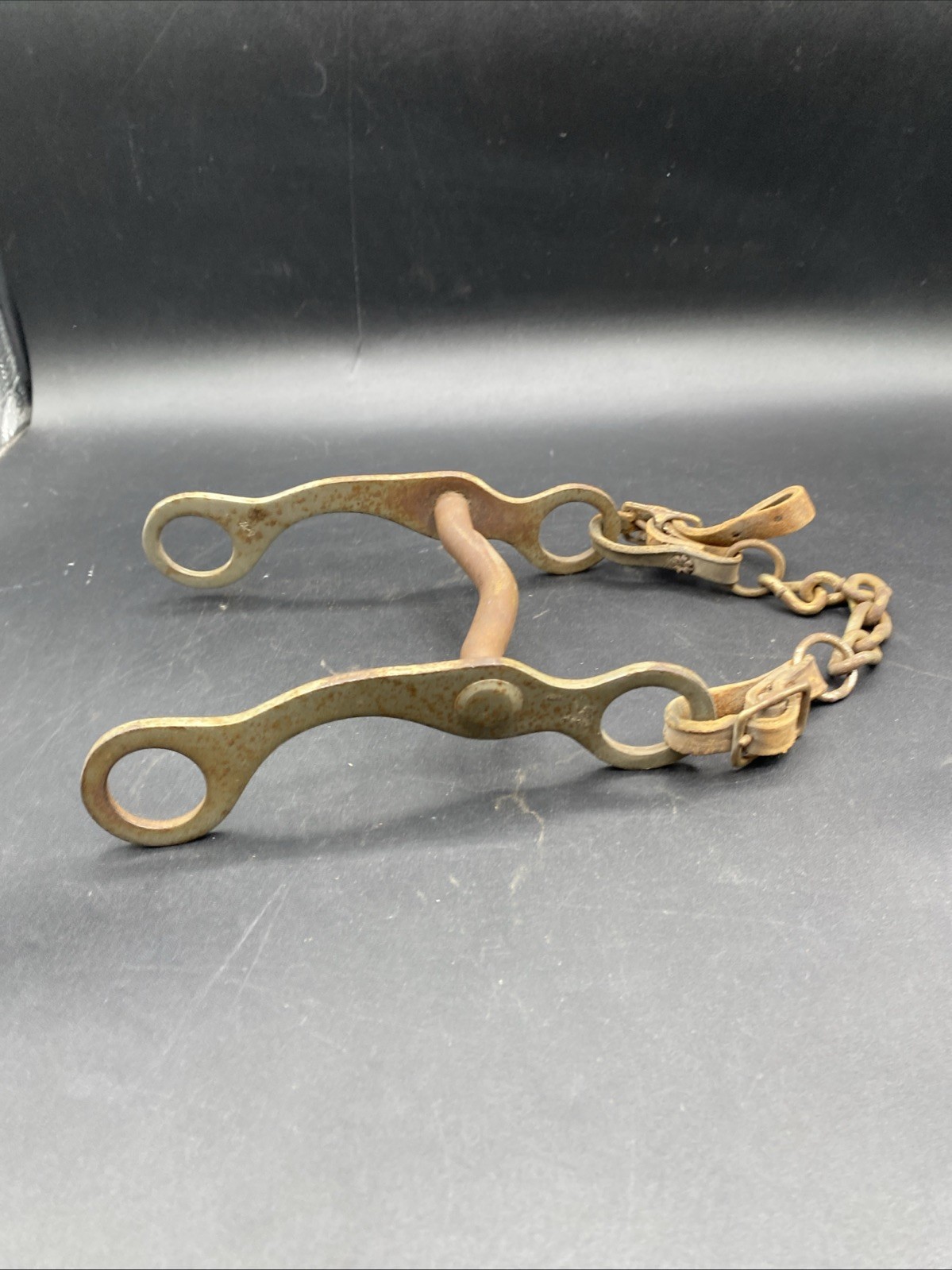 Vintage Horse Curb Bit  With Chain Made In Japan