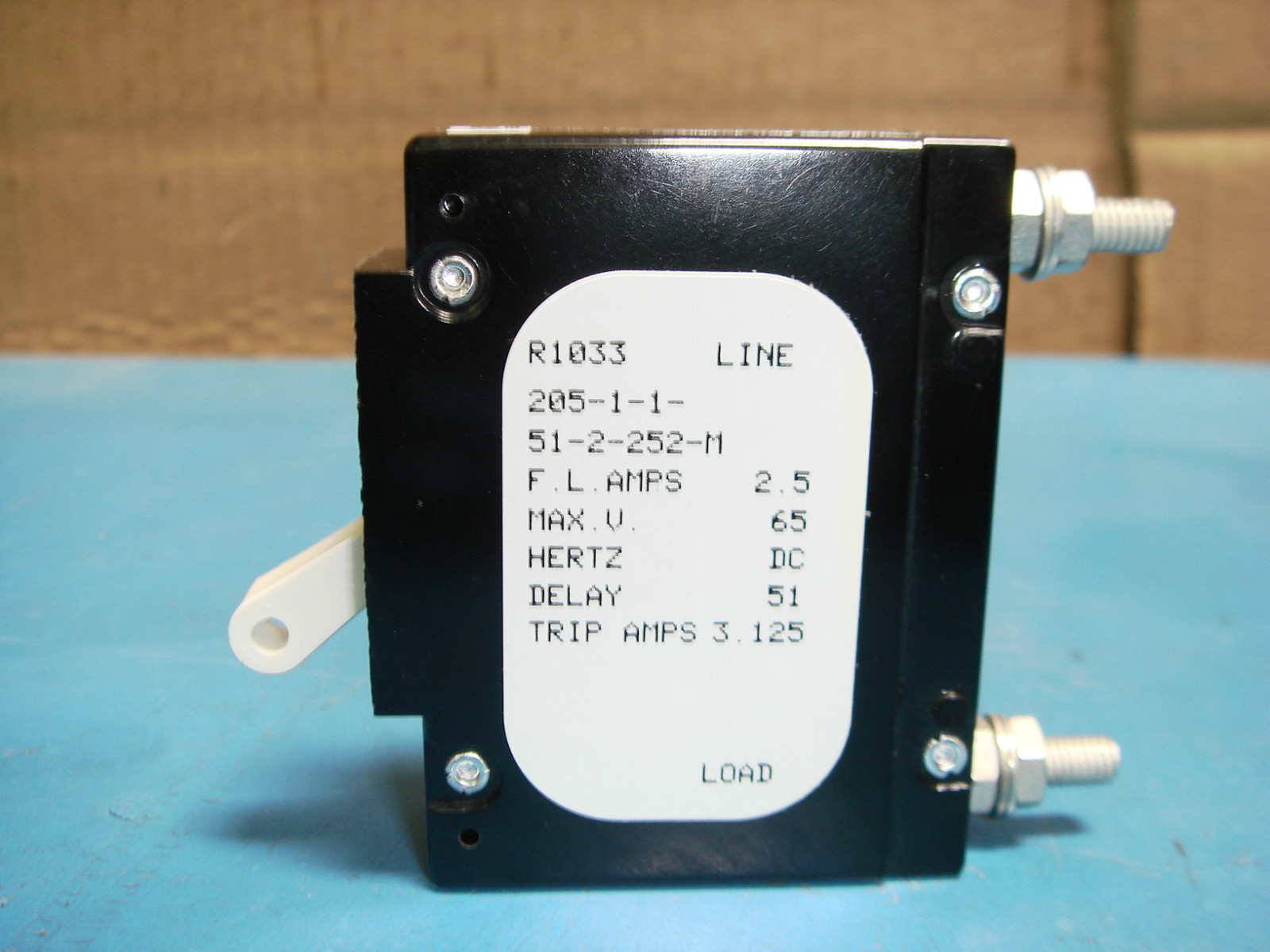 Airpax 205-1-1-51-2-252-M Circuit Breaker Magnetic Circuit Protectors 1Pole 2.5A