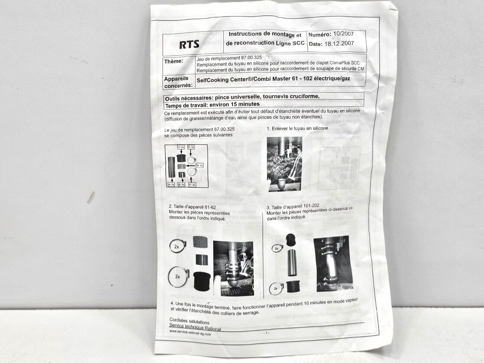 87.00.325 RATIONAL CONVERSION KIT