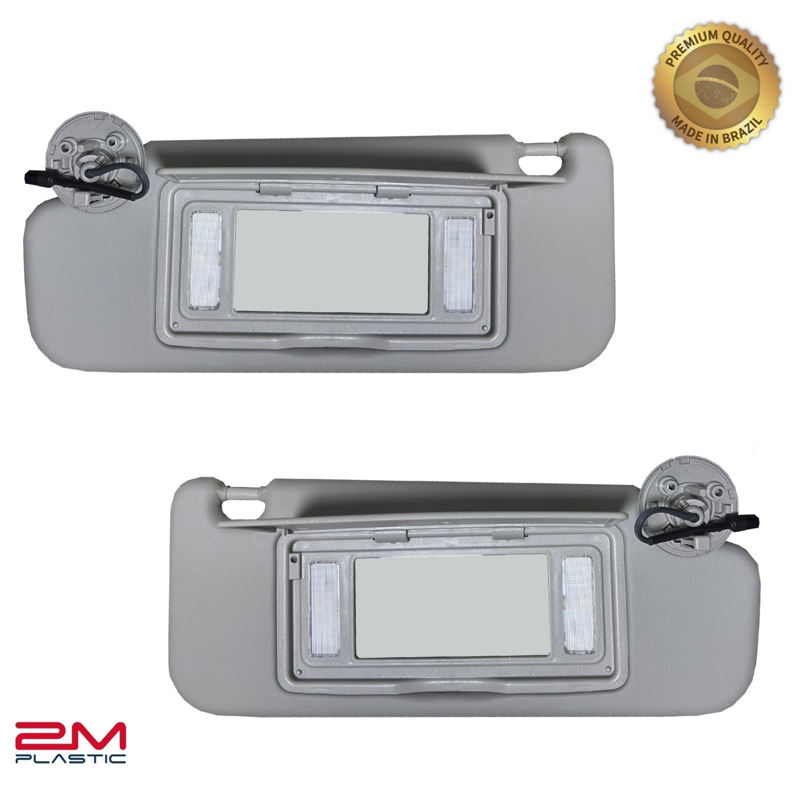 Sun Visor For Chevy CRUZE 2011-2016 Pair Set Left+Right Gray Titanium With Light