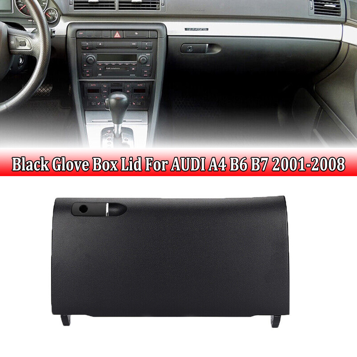 Glove Box Compartment  Lid With Buckle 8E1857124A For AUDI A4 B7 2001-08 Black