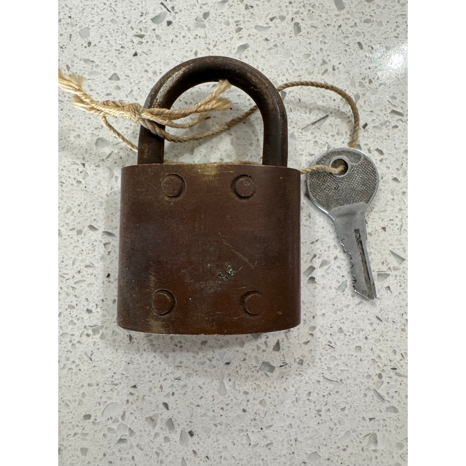 Slaymaker Super Vintage Brass Padlock With Key