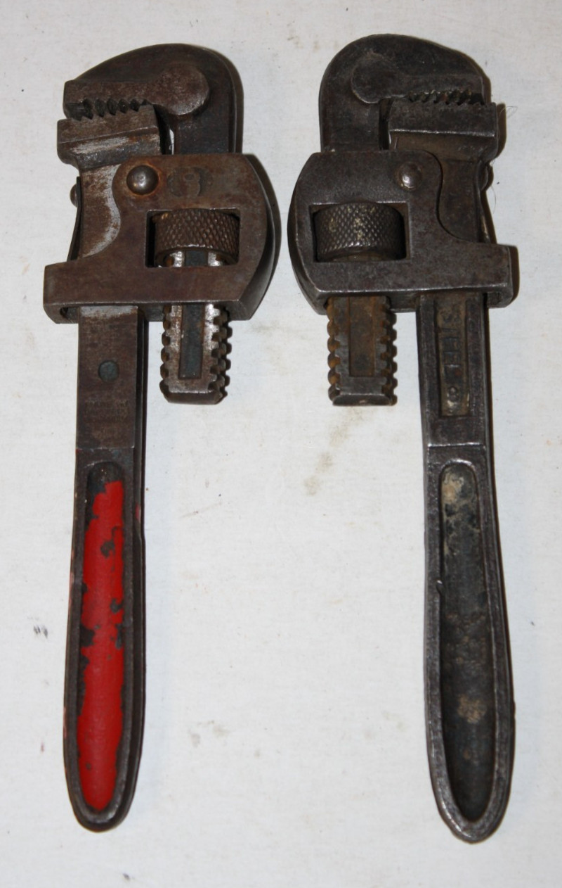 Lot of 2 Vintage 8" GUARANTEED brand Monkey Pipe Wrench Made In West Germany