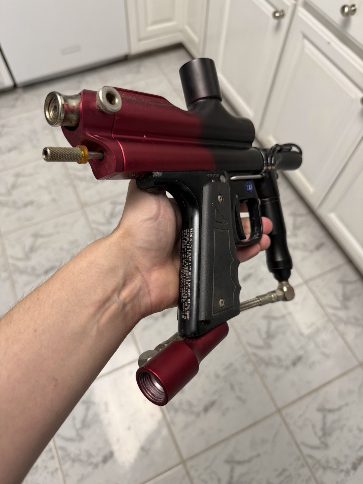 WGP Trilogy Autococker Paintball Marker Black/Red Untested