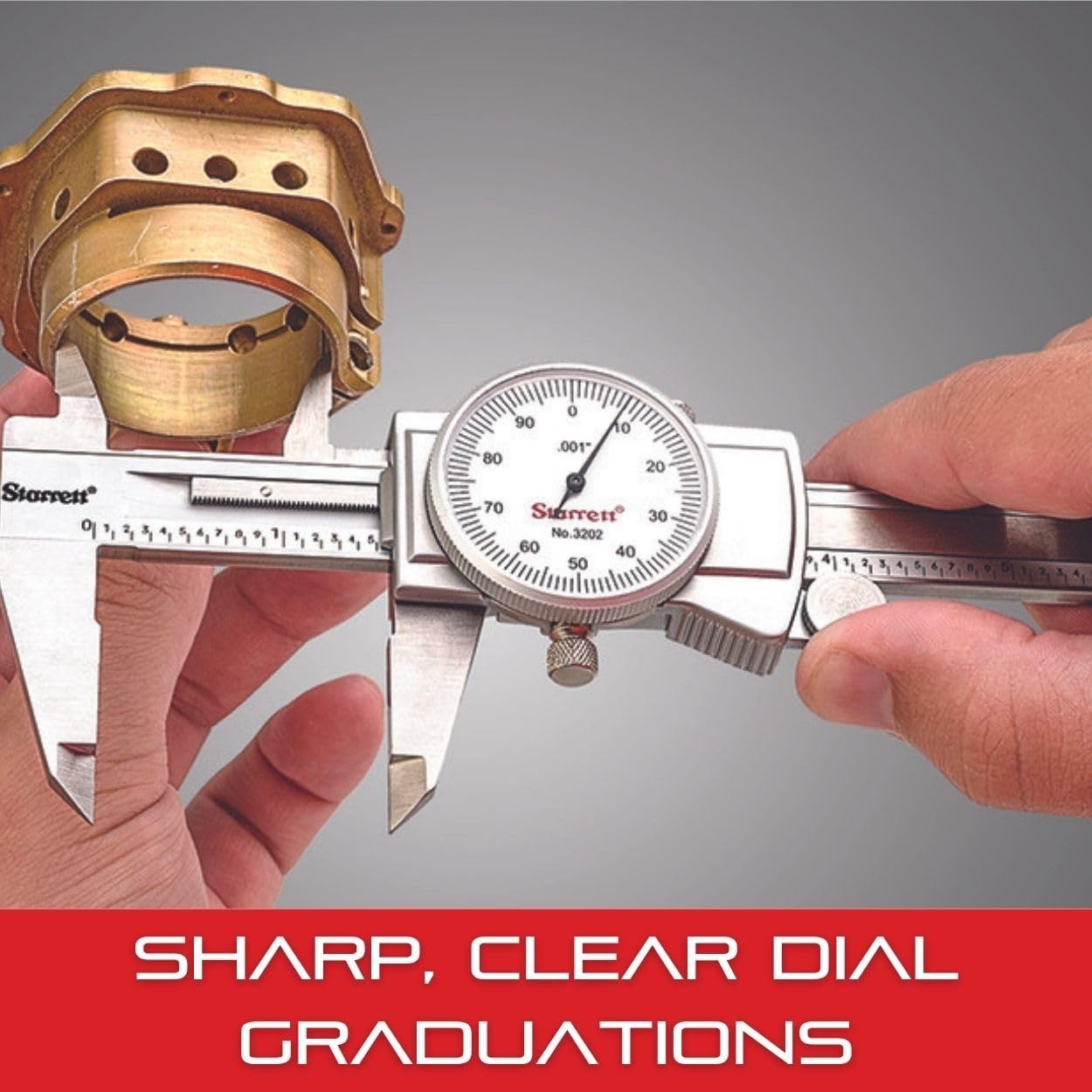 Precision Dial Caliper 0-6" | Adjustable Bezel, .001" Grad
