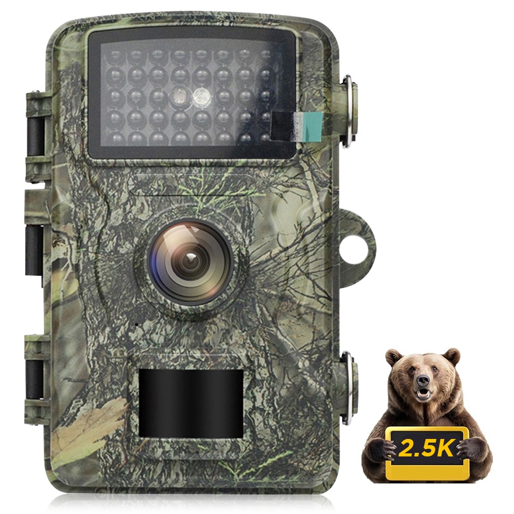 Trail Hunting Camera 2.5K 24MP Motion Activated Waterproof No Glow Night Vision