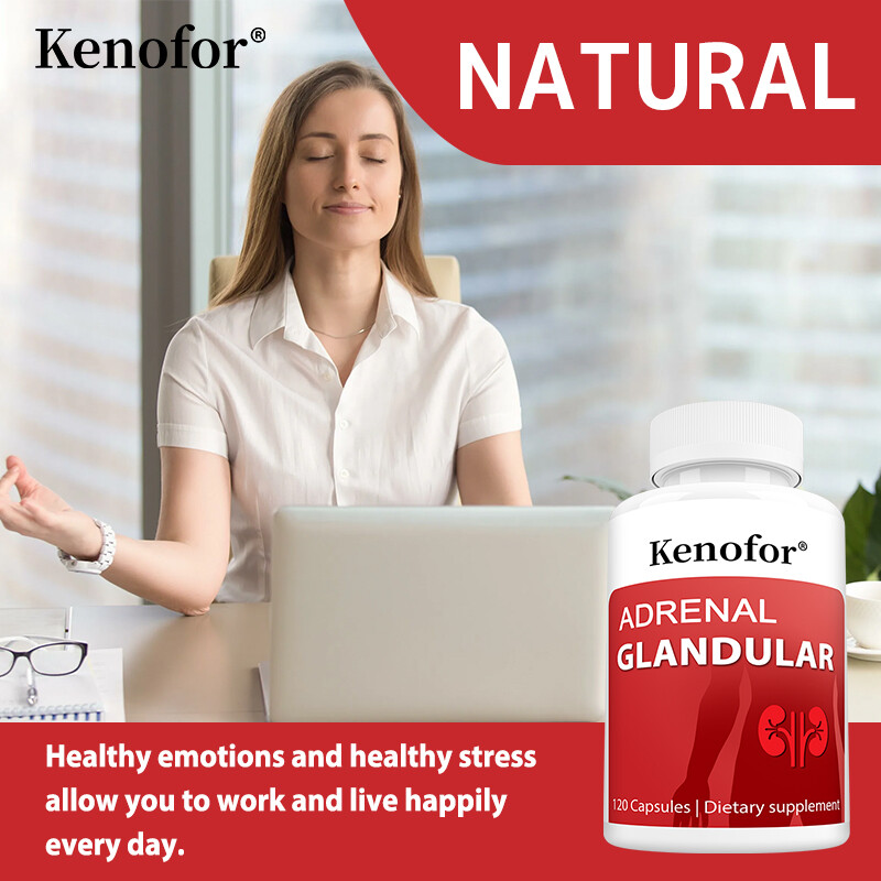 Adrenal Glandular Supplement Balances Emotional Health Improves Stress 120 Pills